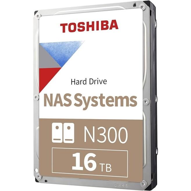 Toshiba Disco rígido interno N300 16TB NAS 35 polegadas - CMR SATA 6 GB/s 7200 RPM