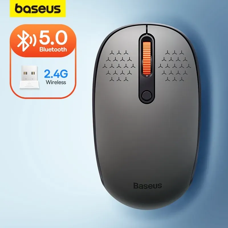 Mouse sem Fio 1600dpi Silencioso com USB Nano Receiver