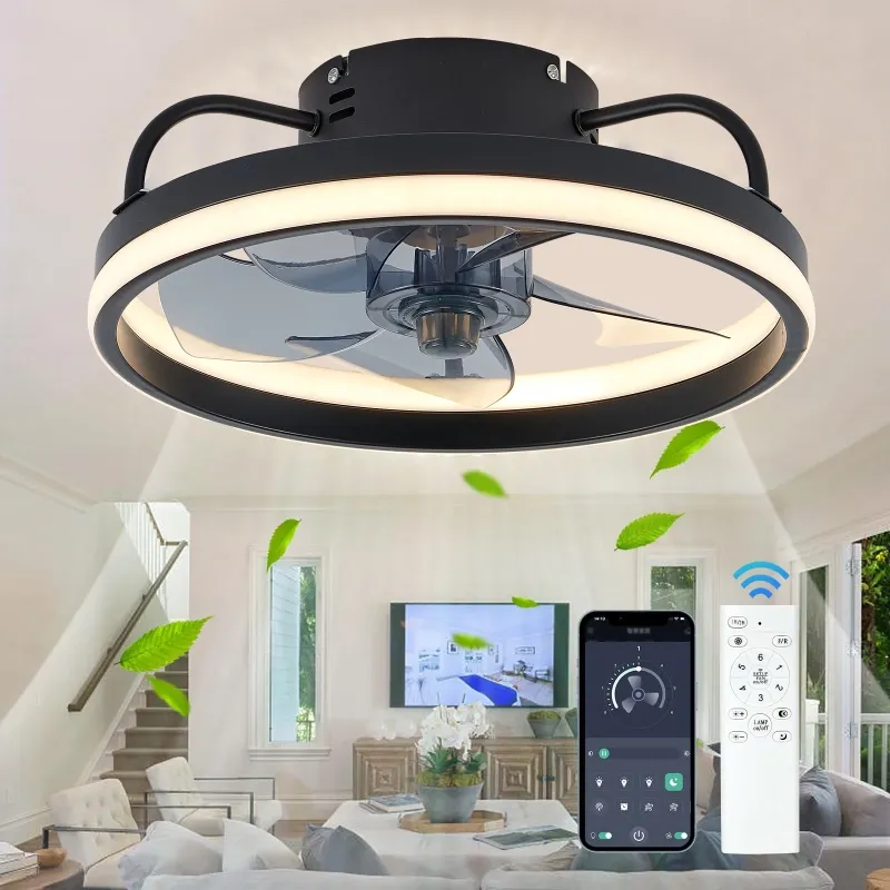Ventilador de Teto LED com Controle Remoto e Luz