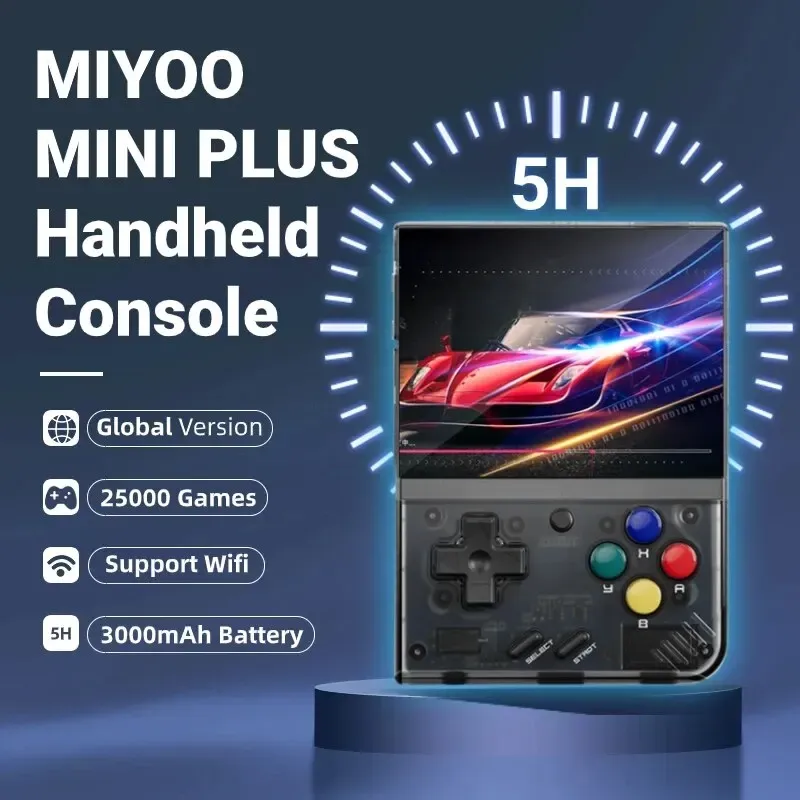 Console Portátil MIYOO Mini Plus Retro Handheld V2 Mini Tela IPS 64GB 15.000 Jogos