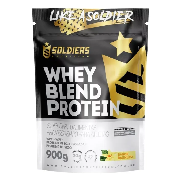 Whey Blend Protein Concentrado e Isolado Soldiers Nutrition 900g