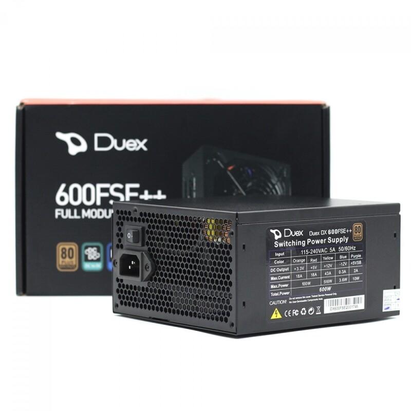 Fonte Duex 600FSE++ 600W 80 Plus Bronze PFC Ativo Full Modular DX600FSE++