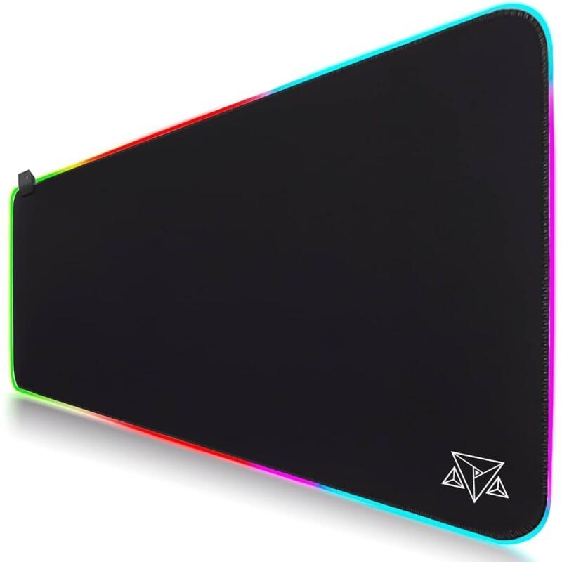 Mouse pad Gamer RGB Grande Adamantiun Estige MS2 80x30 cm x 4mm Speed Micro fibra Borda Costurada Tapete Teclado e Mouse