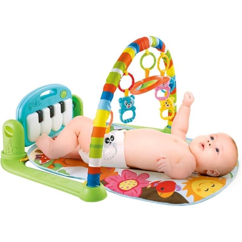 Tapete de Atividades Ginásio Para Bebês Com Piano Musical e Mobile - Mega Compras