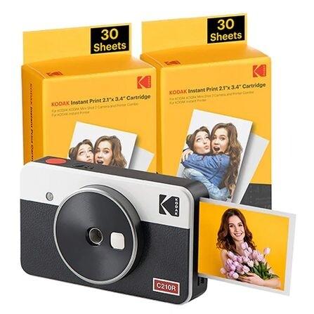 Câmera e Impressora Instantânea Mini Shot 2 Retrô Kodak Branca - PM00S116A0