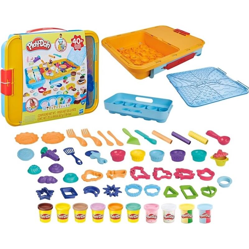 Brinquedo Play-Doh Super Sobremesas com Mais de 40 Acessórios Play-Doh e 10 Potes de Massinha - F7503 Hasbro