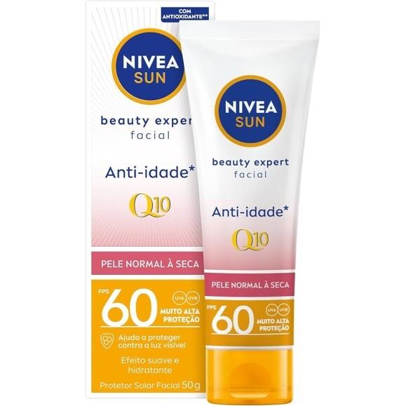Protetor Solar NIVEA SUN Facial Beauty Expert Pele Normal a Seca FPS 60 50g