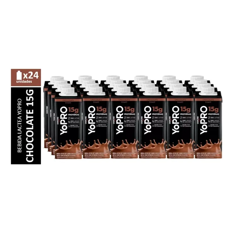 Kit 24 Unidades Yopro Danone Chocolate 15g Proteina