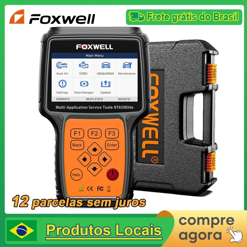 Scanner Automotivo FOXWELL NT650 Elite OBD2