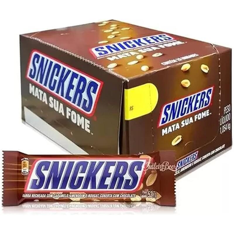 Chocolate Snickers Original Mars 20 Unidades 45g Mars Sabor
