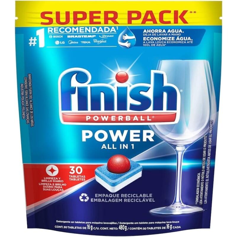 Finish Powerball Tabletes Detergente Lava Louças 30 unidades