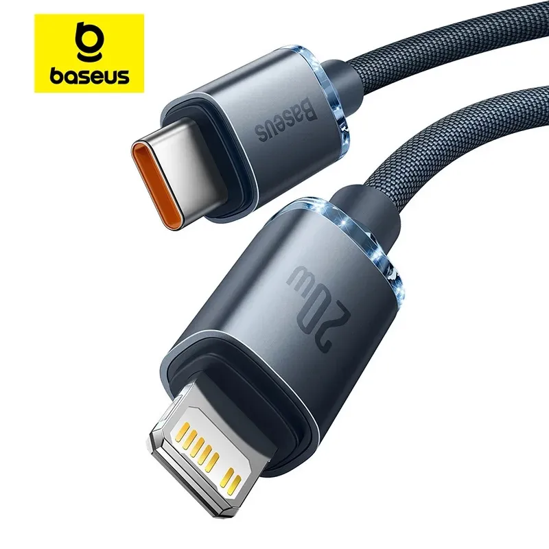 Baseus-USB Tipo C Cabo de Carregamento Rápido PD 20w Cabo para Iphone 14 13 12 Pro X 8 Wire