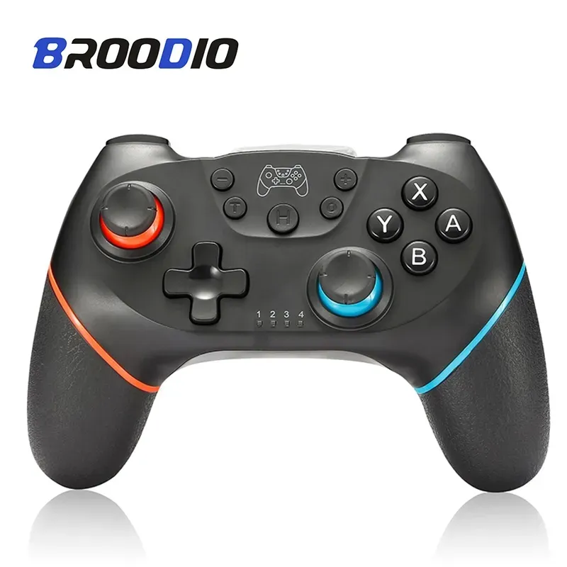BROODIO-Gamepads Bluetooth Sem Fio para Nintendo Switch Pro OLED Console Controle Joystick Compatível
