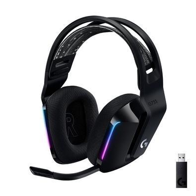 Headset Gamer Sem Fio Logitech G733 7.1 Dolby Surround RGB LIGHTSYNC Blue VOICE para PC e PlayStation Preto - 981-000863