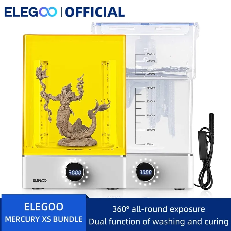 Kit Elegoo Mercury XS Impressora 3D + Máquina de Lavagem