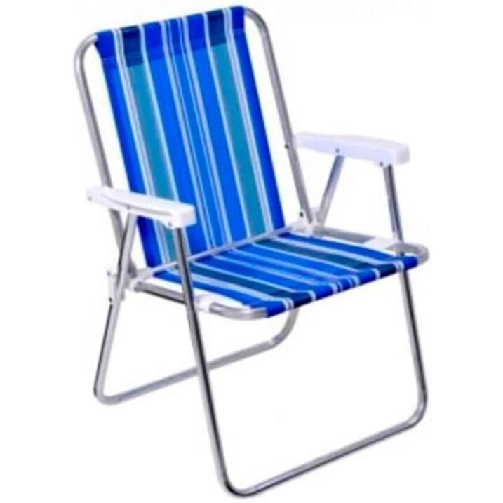 Cadeira de Praia em Alumínio Bel Fix Cores Sortidas 1 Unidade