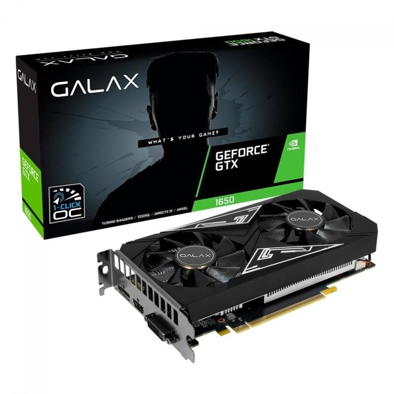 Placa de Vídeo Galax GeForce GTX 1650 EX PLUS 4GB 1-Click OC GDDR6 128-bit 65SQL8DS93E1