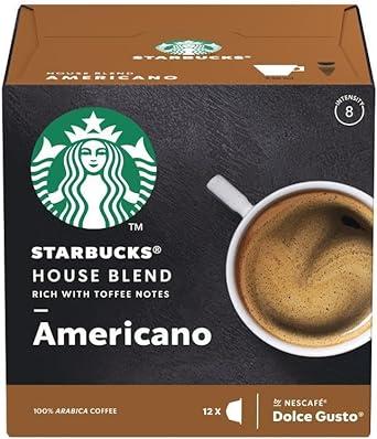 (PRIME) (REC) (Leve 3 Pague 2) STARBUCKS Café Em Cápsula Starbucks Nescafé Dolce Gusto House Blend Americano 12 Cápsulas