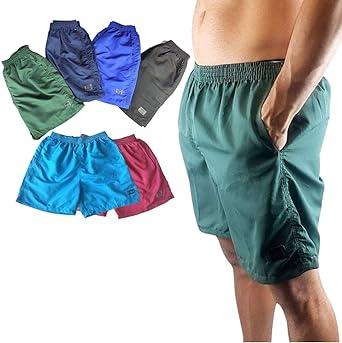 Kit 6 Shorts bermudas tactel 3 bolsos cós em elástico vários tamanhos (M)