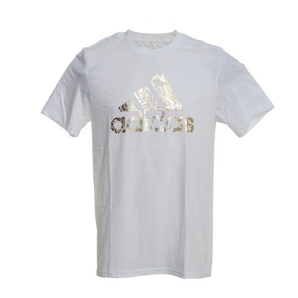 Camiseta Adidas Foil Graphic Branco e Dourado Masculino