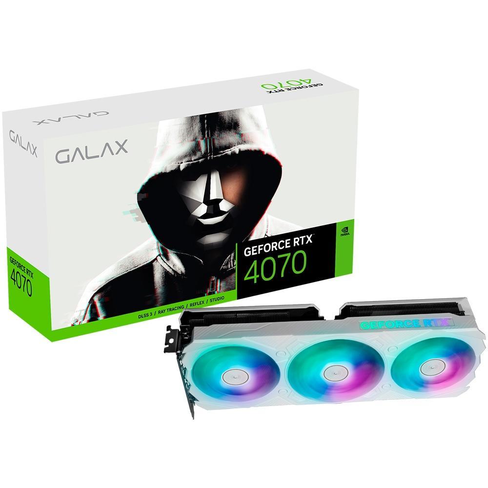 Placa de Video Galax RTX 4070 EX Gamer White 12GB GDDR6X - 47NOM7MD7KWH