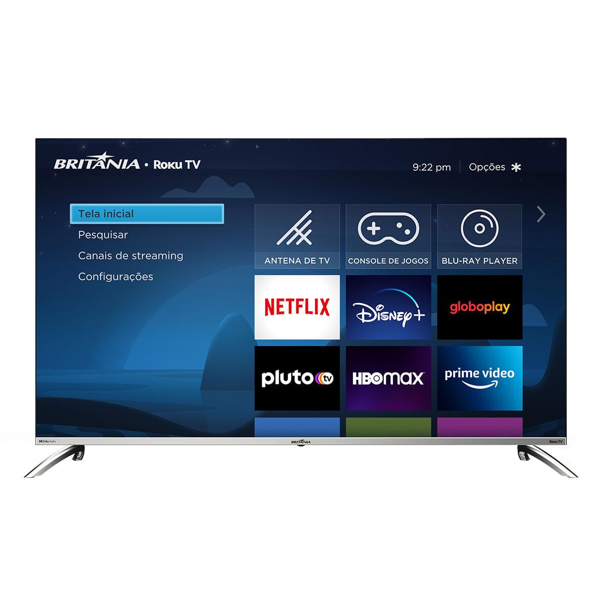 [Primeira Compra] Smart TV 50” Britânia 4K Led BTV50G7PR2CSBL Dolby Audio
