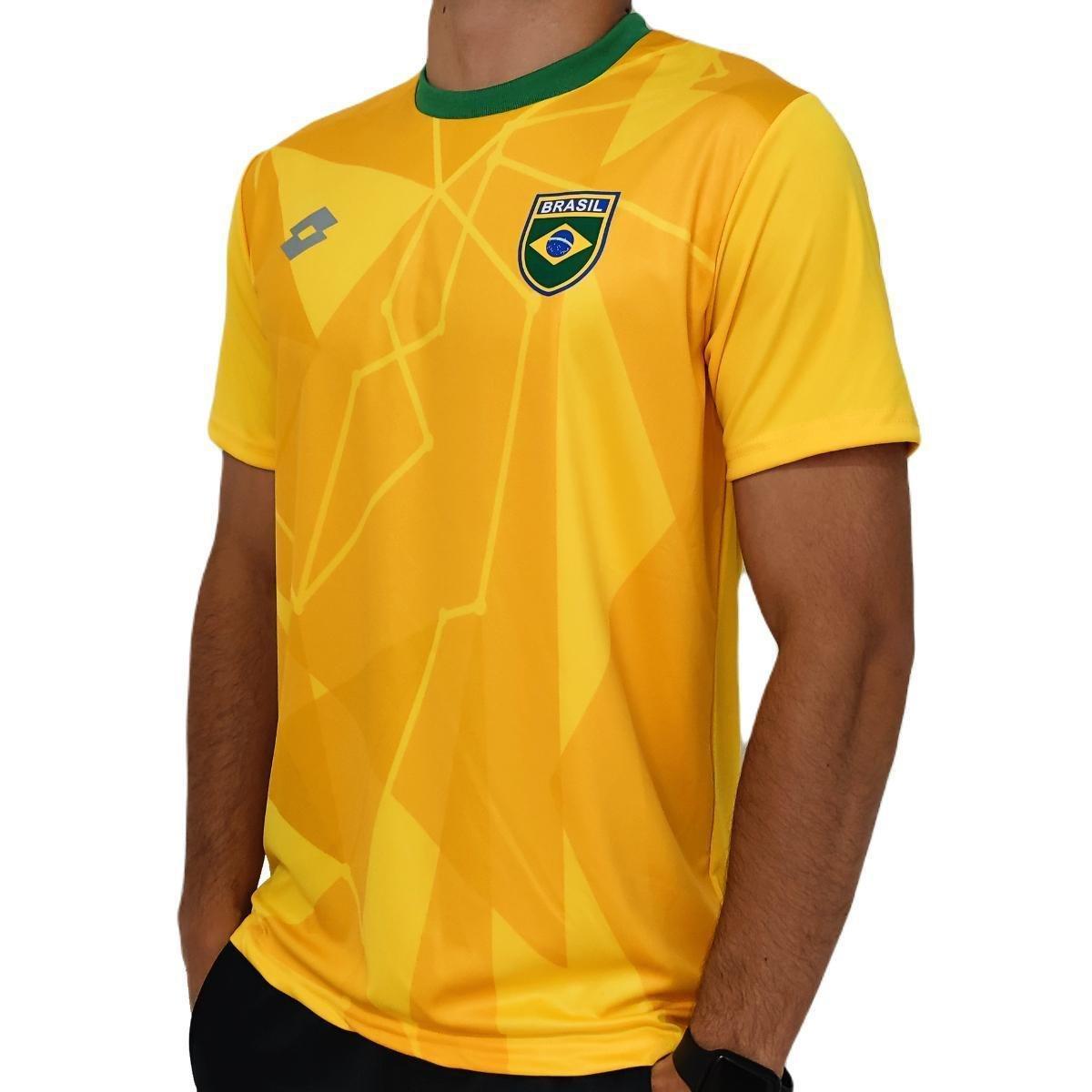 Camisa Brasil Lotto Amarela - Masculino