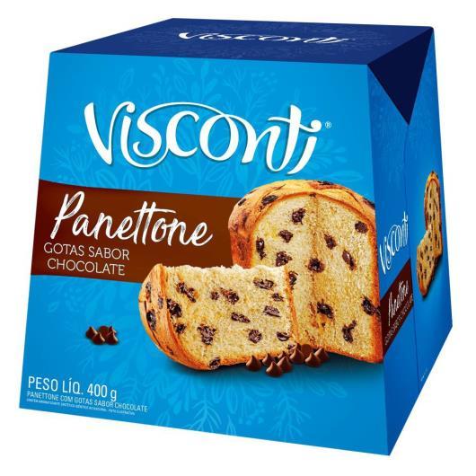 Panettone com Gotas de Chocolate Visconti Caixa 400g